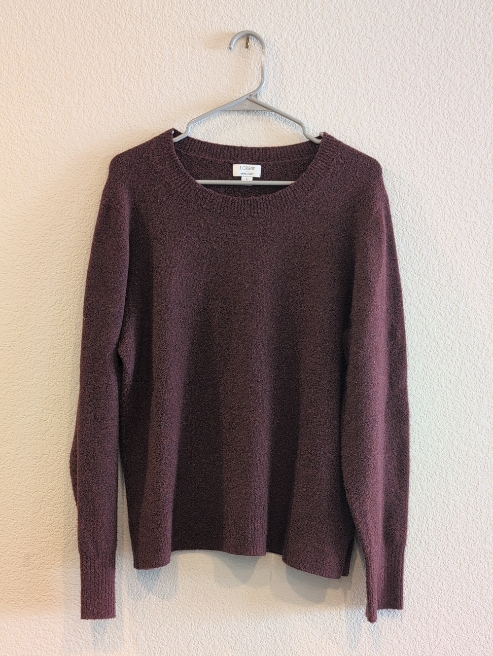 J. Crew Men’s Crewneck Sweater in Deep Burgundy